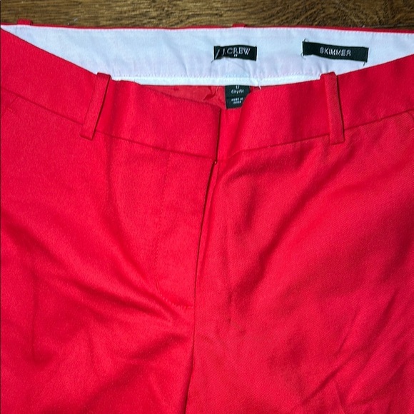 J. Crew Women's Red Skimmer CityFit Pants. NWT - Picture 4 of 7